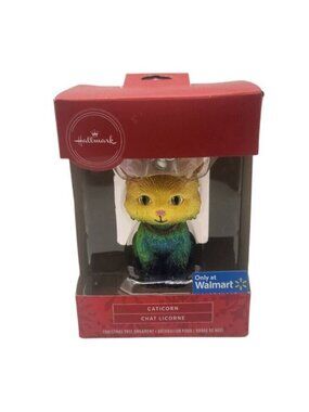 Hallmark Caticorn Christmas Tree Ornament Rainbow Cat Unicorn New in Box